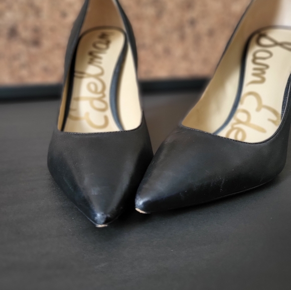 Sam Eldeman Leather Classic Black High Heel Size 11.5 US Women's - Picture 8 of 8